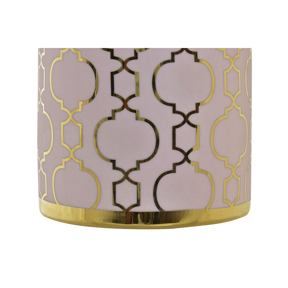 Vase DKD Home Decor Pink Golden Porcelain Oriental Chromed 14 x 14 x 32 cm-1