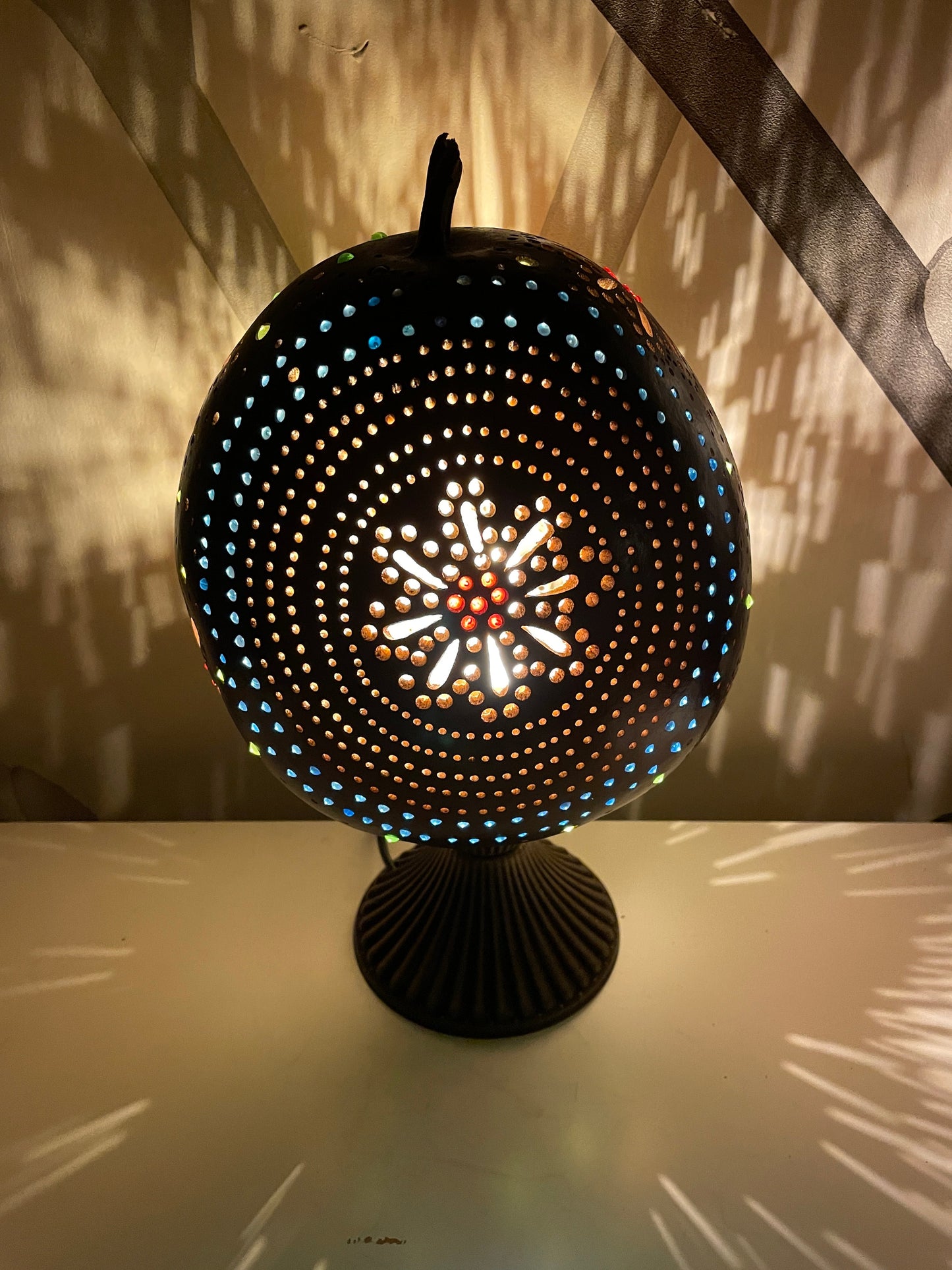 Gourd Lamp - Flowers -1-2