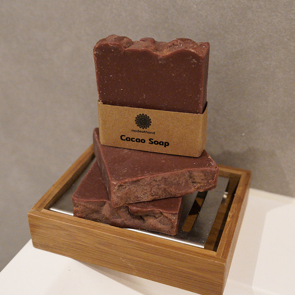 Goat Hair Bath Glove with Cacao Soap-1
