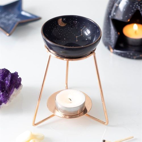 Purple Star Sign Oil Burner on Metal Base-1