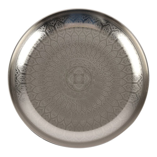 Silver Tone Decorative Ornament Tray-0