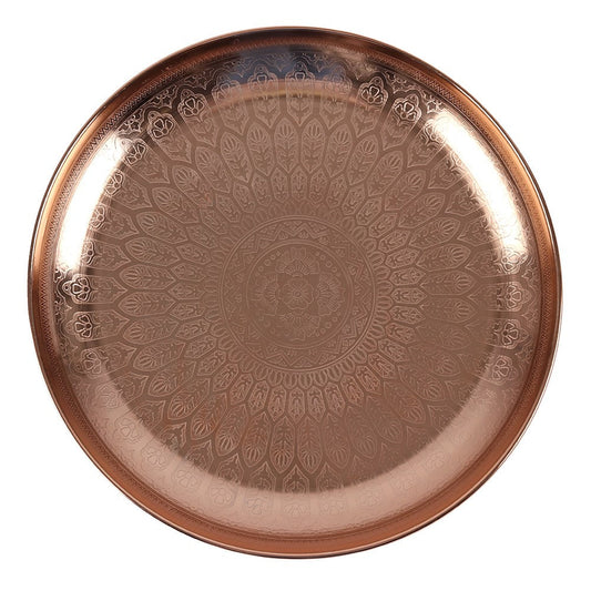 Copper Tone Decorative Ornament Tray-0