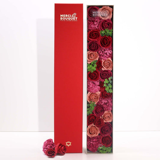 Extra Long Box - Vintage Roses Soap Flowers-0