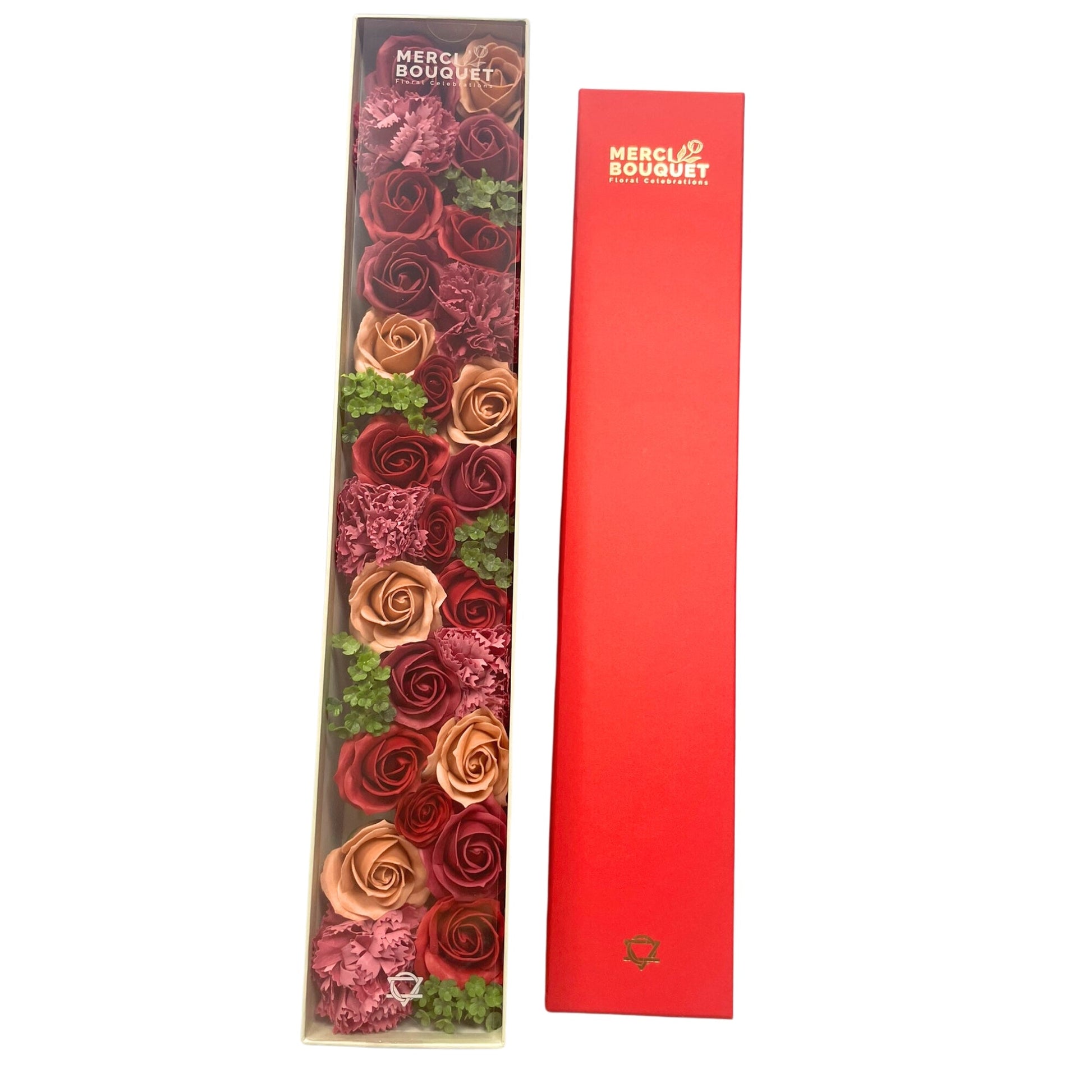 Extra Long Box - Vintage Roses Soap Flowers-3